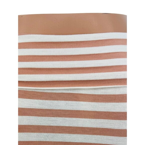 Boutique Asymmetrically Striped Fold Over Waist Maxi Skirt - Picture 6 of 8